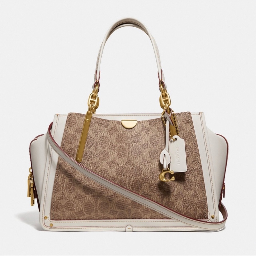 Coach Dreamer Chalk Signature Crossbody Tote Bag Style 54160